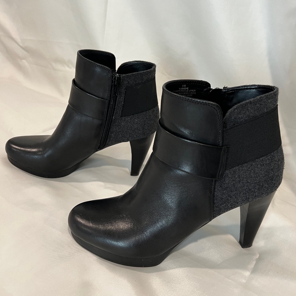 Nine West Nashe Black Multi Boot with Heel Size 9M